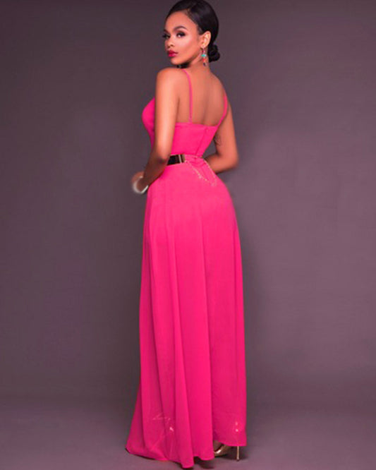 Ropa de primavera para mujer Dunhuang, mono sexy sin mangas con tirantes y pantalones sin cinturón