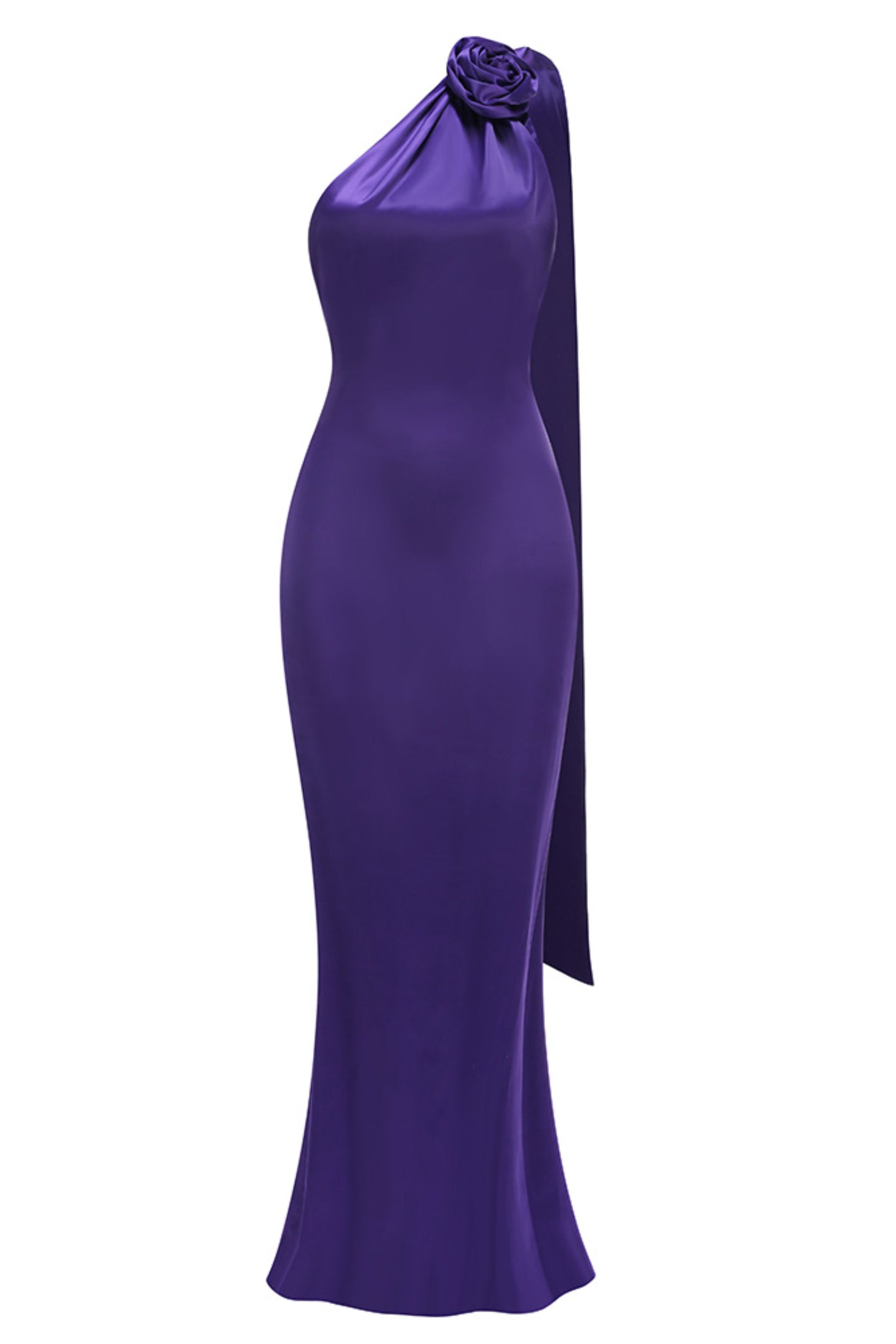 Vestido maxi de satén floral con cuello halter Verna 