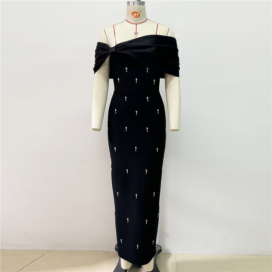 High End Dress Sexy off the Shoulder Ladies Party Dinner Dress Bandage Dress