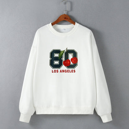 Sudadera holgada de manga larga con cuello redondo y hombros descubiertos para mujer, estilo hipster urbano, ropa informal para otoño e invierno.