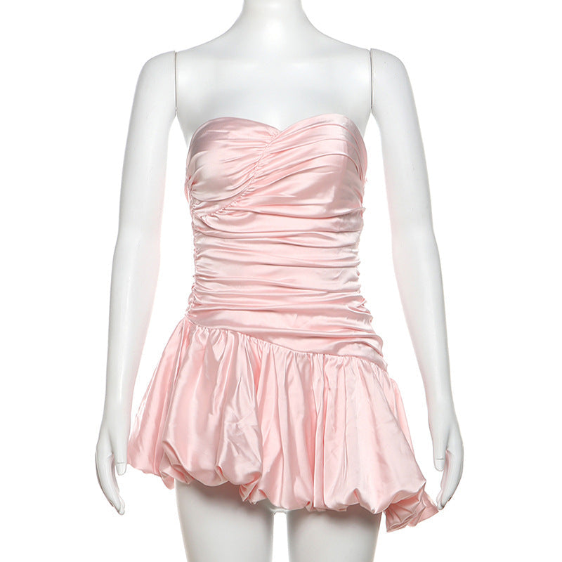 Colección de ropa de verano para mujer, elegante, moderno, sexy, con top de tubo y vestido capullo sin espalda