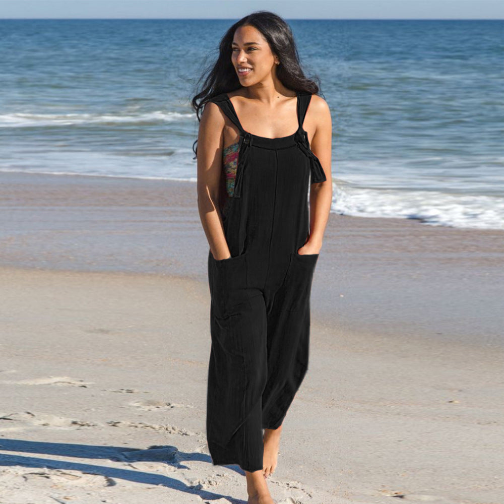 Mono informal de verano con tirantes holgados para mujer