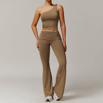 Ropa de yoga cepillada para mujer, informal, cómoda, para correr, hacer ejercicio y entrenar.