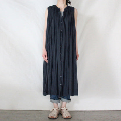 Vestido plisado francés de verano estilo occidental parisino, suelto, de gran tamaño, corte A, se puede usar como blusa.