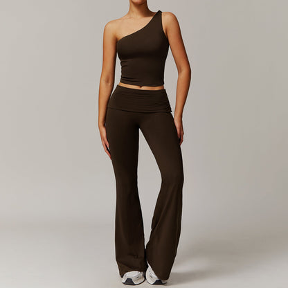 Ropa de yoga cepillada para mujer, informal, cómoda, para correr, hacer ejercicio y entrenar.