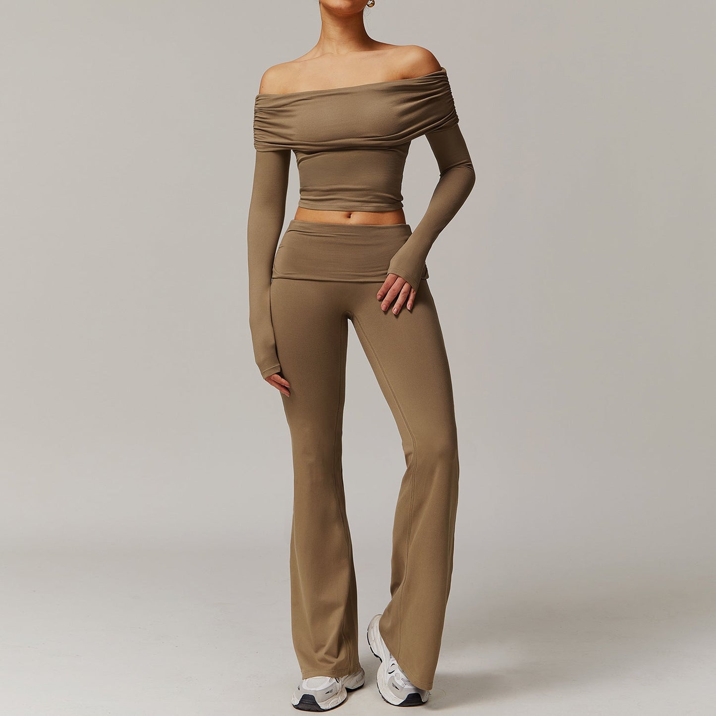 Ropa de yoga cepillada para mujer, informal, cómoda, para correr, hacer ejercicio y entrenar.