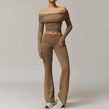 Ropa de yoga cepillada para mujer, informal, cómoda, para correr, hacer ejercicio y entrenar.