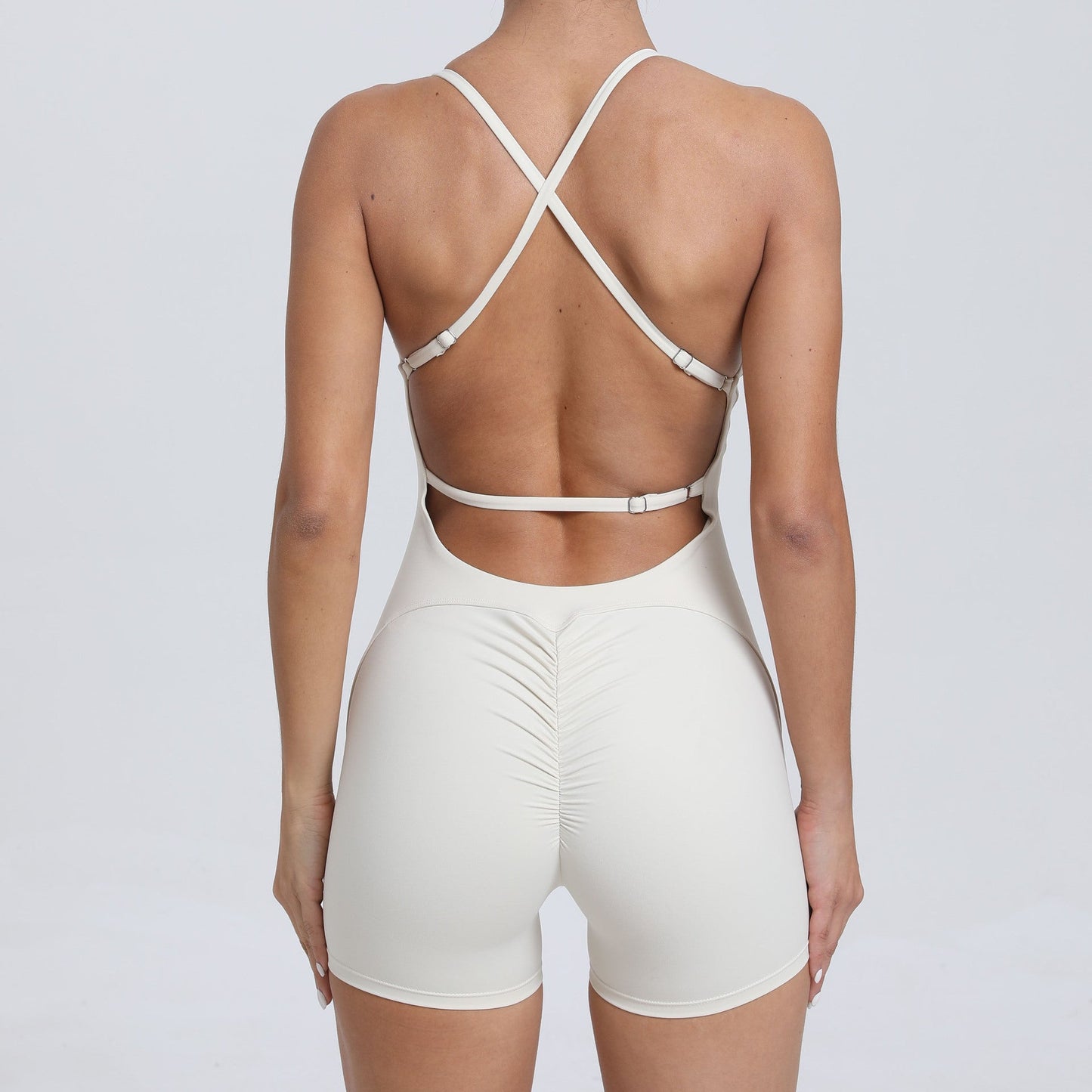 Mono de yoga ajustado con realce de cadera y espalda para mujer, ropa deportiva de secado rápido para correr al aire libre