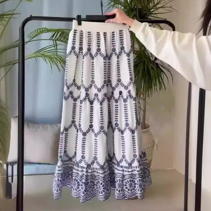 Falda de dos piezas con sujetador y encaje estampado sexy de verano para mujer