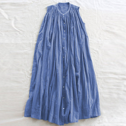 Vestido plisado francés de verano estilo occidental parisino, suelto, de gran tamaño, corte A, se puede usar como blusa.