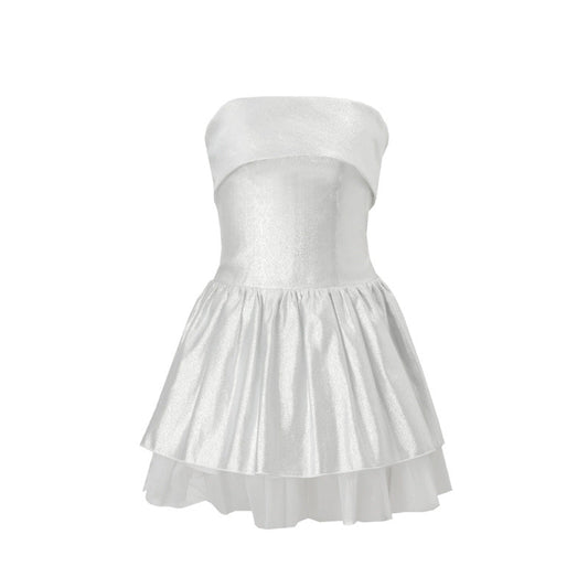 Ropa de mujer Primavera Sexy Elegante Dama Hombros Descubiertos Top Tipo Tubo Vestido Corto Mujer