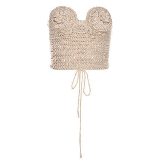 Conjunto de chaleco de punto a juego con hombros descubiertos, ajustado, sexy, sin espalda, para mujer, tendencias de verano