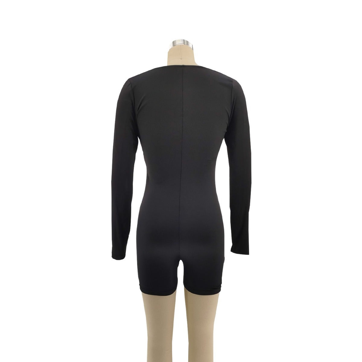 Ropa de mujer Vestido negro puro Mono de mujer Grueso