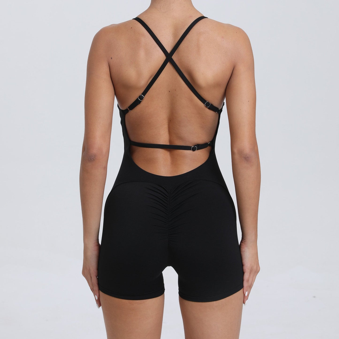 Mono de yoga ajustado con realce de cadera y espalda para mujer, ropa deportiva de secado rápido para correr al aire libre