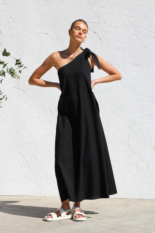 Summer Sloping Shoulder Dress Internet Celebrity Same Lace up Elegant Shoulder Dress