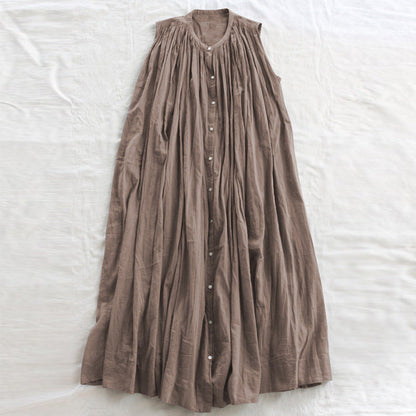 Vestido plisado francés de verano estilo occidental parisino, suelto, de gran tamaño, corte A, se puede usar como blusa.