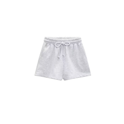 Summer Women Stretch High Waist Shorts Loose Cotton Short Sleeve T shirt