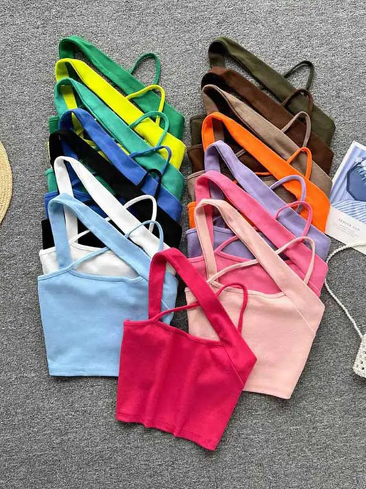 Top ajustado sin mangas con hombros descubiertos y espalda descubierta para mujer, moda coreana, cintura alta, ropa de calle, top sexy