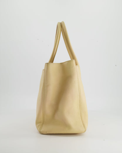 Chanel Vintage Beige Executive Tote Bag in Leather with 24K Gold Hardware