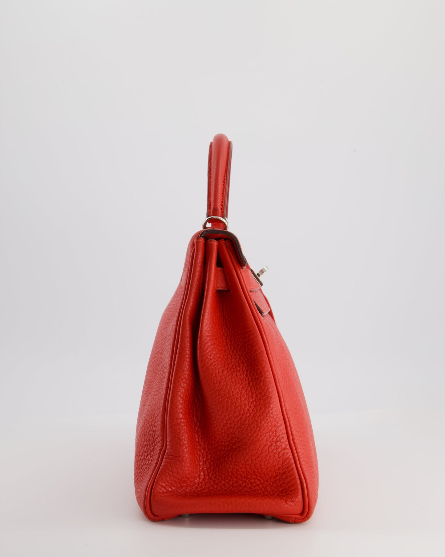 Hermès Kelly Retourne Bag 32cm in Geranium Togo Leather and Palladium Hardware