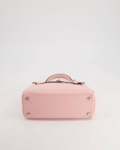 Hermès Kelly Bag 25cm Retourne in Rose Sakura Swift Leather with Palladium Hardware