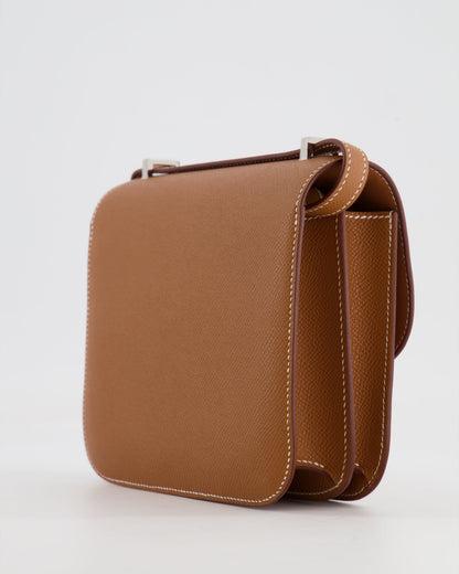 *HOT* Hermès Constance III Mini 18cm Miroir Bag in Gold Epsom Leather with Palladium Hardware