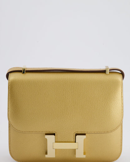 *LIMITED EDITION* Hermès Constance 18 III Miroir Doré Bag in Chevre Chamkila Leather with Permabrass Hardware