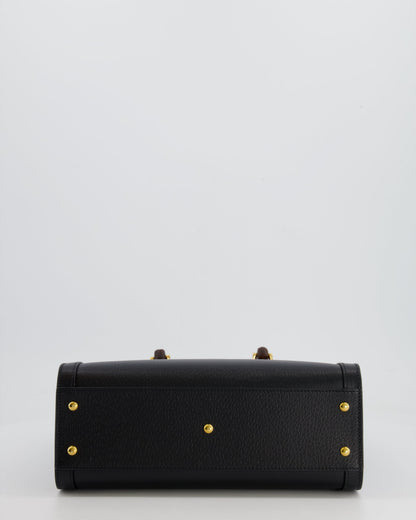 Gucci Black Diana Medium Tote Leather Bag with Shiny Antique Gold Hardware & Bamboo Handle RRP £3,170
