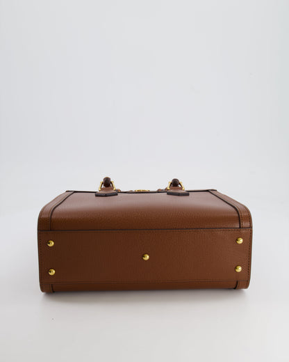 Gucci Brown Diana Medium Tote Leather Bag with Shiny Antique Gold Hardware & Bamboo Handle RRP £3,170