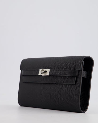 Hermès Kelly To Go Bag in Noir Epsom Leather with Palladium Hardware