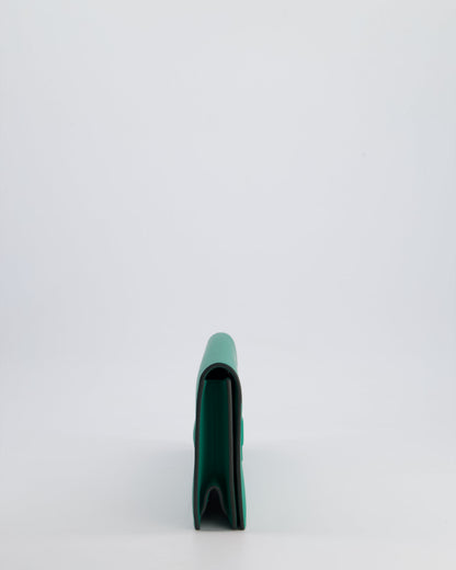 *FIRE PRICE* Hermès Birkin Shadow Cut Clutch Bag In Vert Vertigo Swift Leather