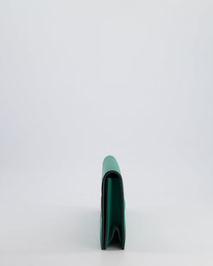 *FIRE PRICE* Hermès Birkin Shadow Cut Clutch Bag In Vert Vertigo Swift Leather