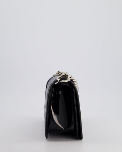 *FIRE PRICE* Chanel Black Patent Medium Boy Bag with Black and Silver Hardware