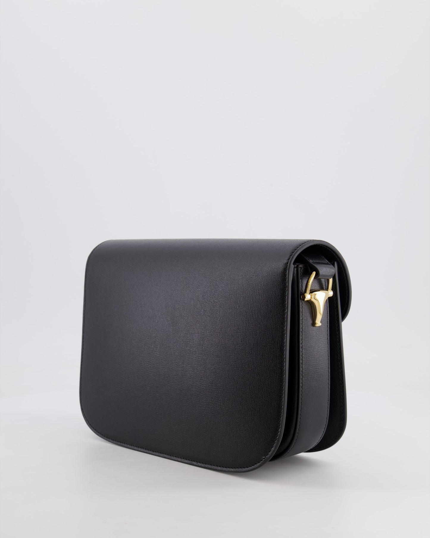 Gucci Horsebit 1955 Black Leather Medium Shoulder Bag with Gold Hardware RRP £2,650