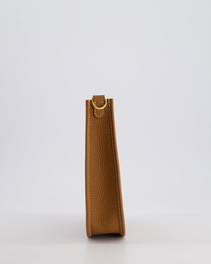 Hermès Mini Evelyne 16 Bag in Gold Clemence Leather with Gold Hardware