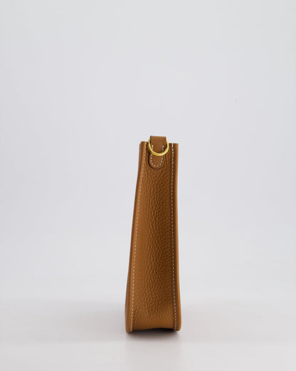 Hermès Mini Evelyne 16 Bag in Gold Clemence Leather with Gold Hardware