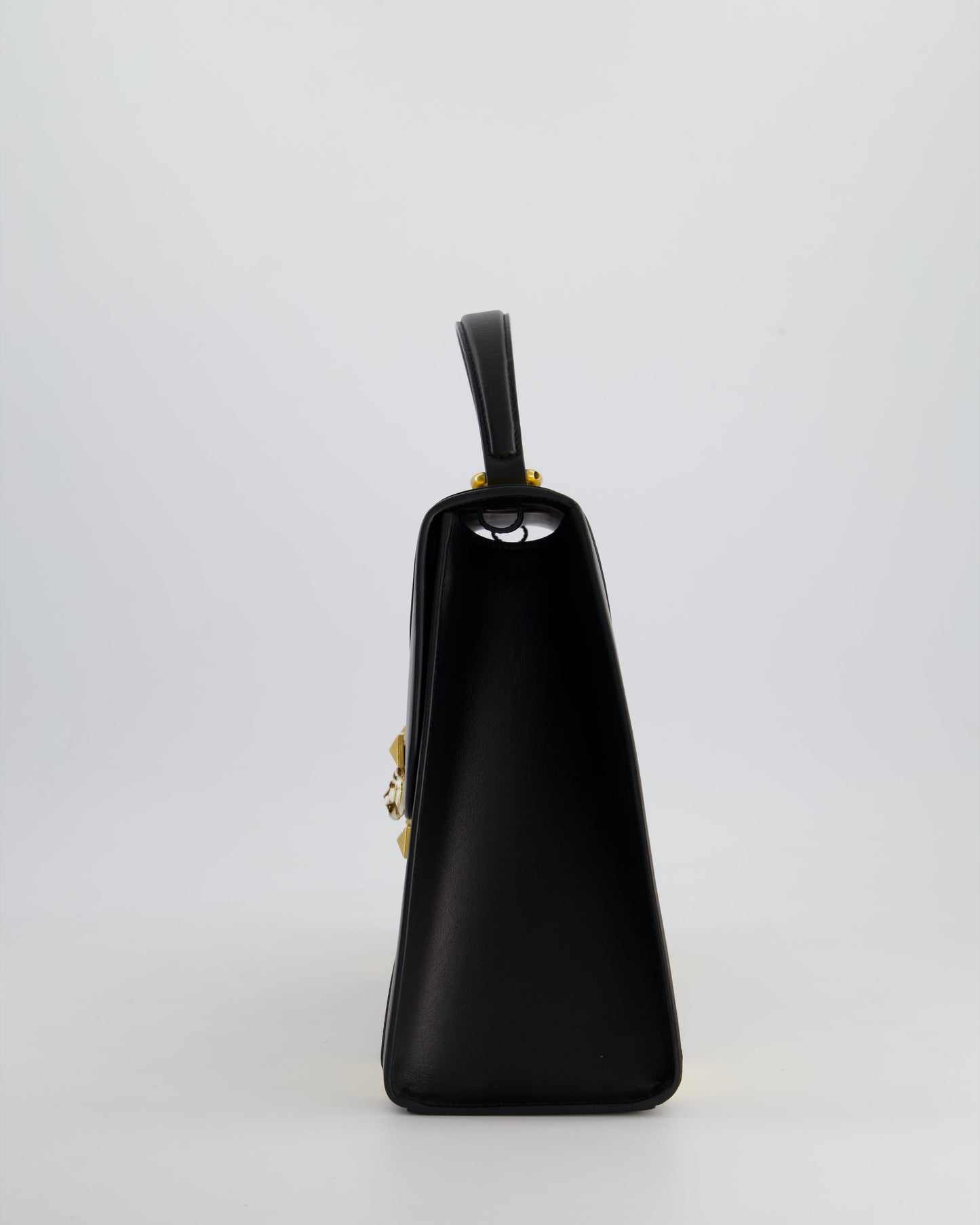 Gucci Black & Gold Osiride Large Flap Bag in Monogram & Leather with Brushed Gold Hardware