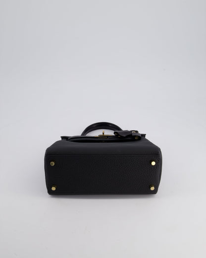 *RARE* Hermès Kelly Touch Retourne 25cm Bag in Noir Togo leather and Lizard with Permabrass Hardware
