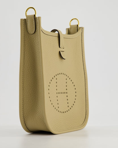 *HOT COLOUR* Hermès Mini Evelyne 16 Bag in Trench Clemence Leather with Gold Hardware
