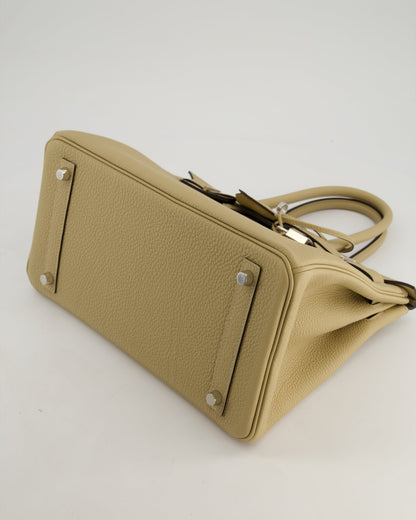 *HOT* Hermes Birkin 30cm Retourne Bag in Trench Togo Leather with Palladium Hardware