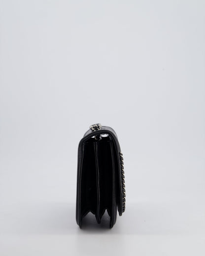 Chanel Braided Chic Flap Bag in Black Lambskin Leather with Silver Hardware