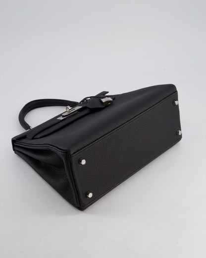 Hermès Kelly 28cm Retourne Bag in Black Togo Leather with Palladium Hardware