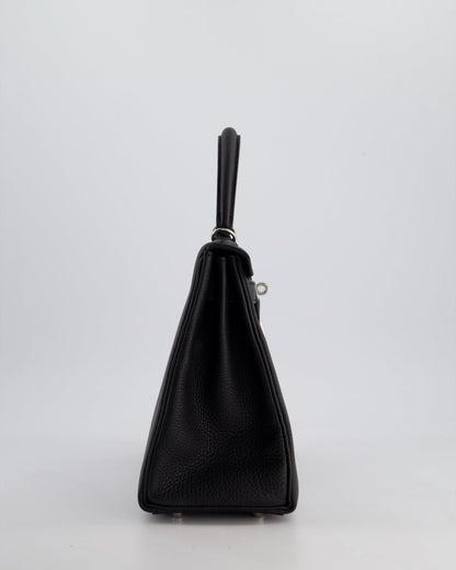 Hermès Kelly 28cm Retourne Bag in Black Togo Leather with Palladium Hardware