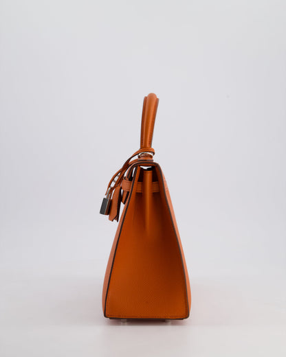 Hermès Kelly 25cm Sellier Bag in Terre Battue Epsom Leather with Palladium Hardware