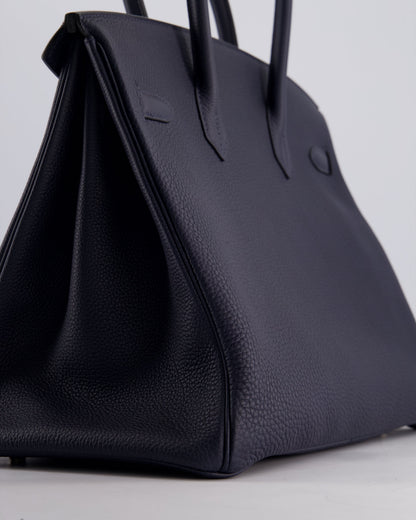 *HOT* Hermès Birkin 35cm Bag in Bleu Nuit Retourne Togo Leather with Palladium Hardware