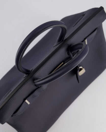 *HOT* Hermès Birkin 35cm Bag in Bleu Nuit Retourne Togo Leather with Palladium Hardware