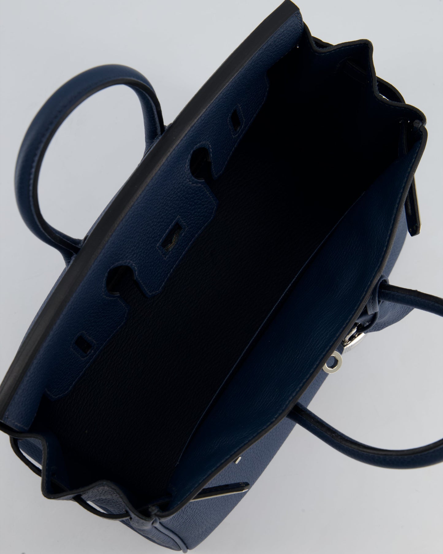 *HOT* Hermès Birkin Retourne 25cm Bag in Bleu De Prusse Togo Leather with Palladium Hardware