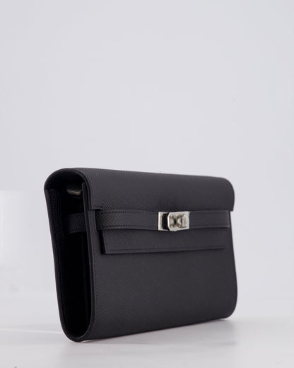 Hermès Kelly To Go Bag in Noir Epsom Leather with Palladium Hardware