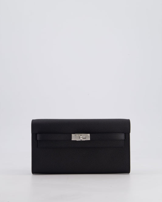 Hermès Kelly To Go Bag in Noir Epsom Leather with Palladium Hardware