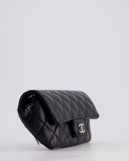 Chanel Black Lambskin Sunglasses Case on Chain Bag with Champagne Gold Hardware